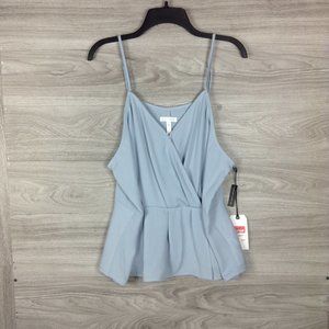 Leith Blue Faux Wrap Camisole